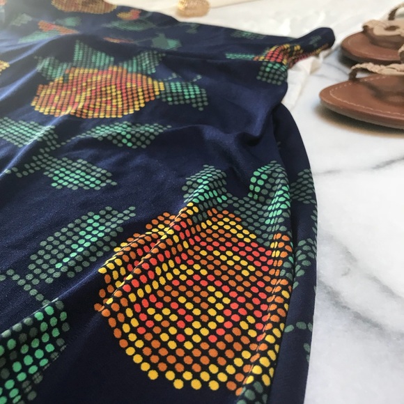 LuLaRoe Azure Skirt with Digital roses design - Picture 5 of 6